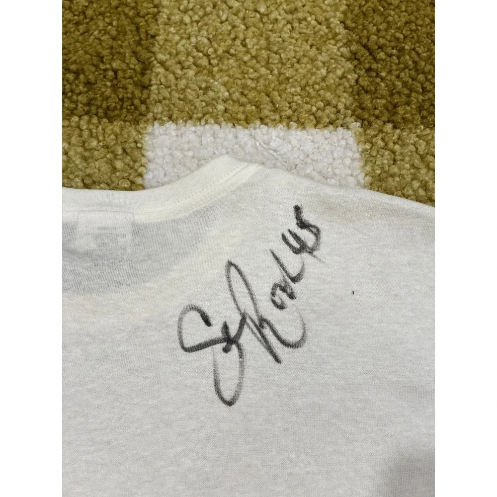 Anvil LA Clippers Sean Rooks Signed Graphic T-Shirt Mens Large White NBA